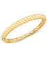 Браслет Italian Gold Croissant Twist Bangle.