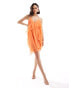 ASOS DESIGN tendril frill double layer sundress in coral Koralle, 42 - фото #2