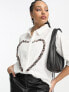 Never Fully Dressed Plus heart frill shirt in white