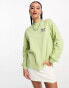 Vans high neck long sleeve back print t-shirt in green