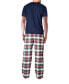 Фото #3 товара Men's Short Sleeve Flannel Pajama Set