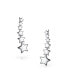 ფოტო #2 პროდუქტის USA Patriotic Celestial Shooting Star Ear Pin Climbers Earrings For Women Wrap Crawlers 14K Gold Plated .925 Sterling Silver