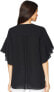 Karen Kane 252379 Womens Ruffle Sleeve Asymmetric Top Black Size X-Small