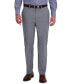 J.M. Men's 4-Way Stretch Textured Plaid Classic Fit Flat Front Performance Dress Pant