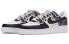 【定制球鞋】 Nike Air Force 1 Low '07 空军一号 CS 解构鞋带 腰果花泼墨 手绘喷绘贴布 低帮 板鞋 男款 黑灰 / Кроссовки Nike Air Force CW2288-111