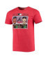 ფოტო #3 პროდუქტის Men's Freddie Freeman and Ronald Acuna Jr. Heathered Red Atlanta Braves MLB Jam Player Tri-Blend T-shirt