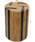 Фото #3 товара 16" Banana Leaf Handmade Linear Wrapped Accent Table with Navy Stripes