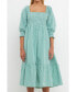 Фото #1 товара Women's Gingham Smocked Midi Dress