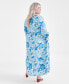 Фото #2 товара Plus Size Floral-Print Tiered 3/4-Sleeve Dress, Created for Macy's