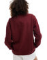 Stradivarius STR side stripe sweatshirt in wine