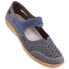 Фото #1 товара Rieker W RKR648 blue leather openwork shoes