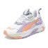 Фото #2 товара Puma RsTrck Feelin' Extra Lace Up Womens Orange, Purple, White Sneakers Casual