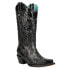 Фото #2 товара Corral Boots Studded Wing Tip TooledInlay Snip Toe Cowboy Womens Black Casual B