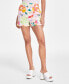 Women's Floral-Print Linen Blend Shorts, Created for Macy's