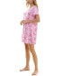 ფოტო #3 პროდუქტის Women's Printed Short-Sleeve Sleepshirt