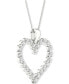 ფოტო #5 პროდუქტის Lab-Created Diamond Open Heart 18" Pendant Necklace (1/2 ct. t.w.) in Sterling Silver