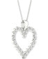 Фото #5 товара Lab-Created Diamond Open Heart 18" Pendant Necklace (1/2 ct. t.w.) in Sterling Silver