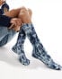 Фото #1 товара Polo Ralph Lauren tie dye sport sock with logo in navy white