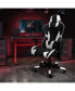 Desk Bundle-Gaming Desk, Cup Holder, Headphone Hook And Reclining Chair