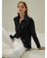 ფოტო #13 პროდუქტის Women's Basic Concealed Placket Silk Shirt