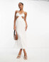 Фото #3 товара ASOS DESIGN washed multi strap cut out midi dress in white