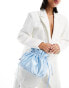 Фото #2 товара True Decadence pouch bag with chain strap in light blue satin