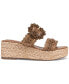 Фото #2 товара Cadance Double Strap Raffia Wedge Platform Sandals