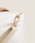 Фото #6 товара Fabric tote bag with leather detail