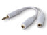 Фото #4 товара Belkin Headphone Splitter - White - 3.5mm - 2 x 3.5mm - Male - Female