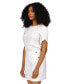 ფოტო #4 პროდუქტის MICHAEL Women's Jacquard Zebra-Print Petal-Sleeve Top