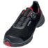 Фото #1 товара Безопасные ботинки Uvex 68402 для взрослых универсального цвета черный и красный, S3-SRC-ESD, с шнуровкой Speed.