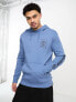 Timberland Stack logo hoodie in light blue