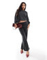 Фото #3 товара Vila mix & match premium jersey cardigan co-ord in dark grey