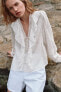 Rustic blouse with ruffles