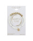 Gold Flash Plated "Grateful" Genuine Stone Stretch Bracelet