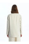 LCW Vision Düz Uzun Kollu Keten Görünümlü Kadın Blazer Ceket Ceket