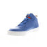 Фото #4 товара French Connection Dion FC7211H Mens Blue Leather Lifestyle Sneakers Shoes 9.5
