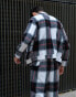 Фото #6 товара Labelrail x Isaac Hudson brushed check wide leg turn-up trousers co-ord in multi