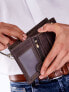 Фото #5 товара Мужское портмоне кожаное коричневое вертикальное на кнопках с цепочкой Portfel-CE-PR-2901-BIC.77-ciemny brzowy	Factory Price