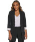 ფოტო #1 პროდუქტის Women's Roll Sleeve Open Front Blazer, Regular and Petite Sizes