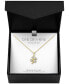 Diamond Accent Clover Pendant Necklace in 14k Gold-Plated Sterling Silver, 16" + 2" extender