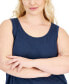 ფოტო #3 პროდუქტის Plus Size Solid Essentials Crewneck Tank Top, Created for Macy's