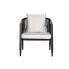Table Set with 3 Armchairs Home ESPRIT Black Crystal Steel 123 x 66 x 72 cm