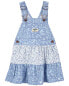 Toddler Floral Print Tiered Jumper Dress 4T