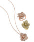 ფოტო #4 პროდუქტის Pavé Rose by EFFY® Diamond Flower Pendant Necklace in 14k Rose Gold (1 1/3 ct. t.w.)