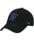 ფოტო #2 პროდუქტის Boys Black Miami Marlins Team Logo Clean Up Adjustable Hat