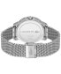 ფოტო #3 პროდუქტის Men's Court Stainless Steel Mesh Bracelet Watch 42mm