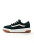 Vans hylane chunky suede trainers in dark green with gum sole detail