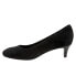Фото #4 товара Trotters Fab T1905-003 Womens Black Wide Suede Slip On Pumps Heels Shoes 9.5