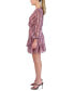 ფოტო #3 პროდუქტის Women's Asymmetrical-Flounce-Hem Mini Dress